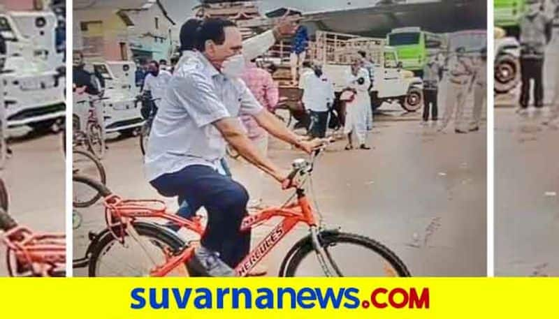 Thirthalli Former MLA Kimmane Ratnakar host Cyclical Jatha to highlight Govt Failure