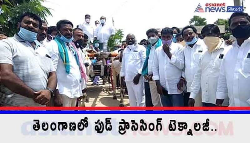 minister niranjan reddy, gangula laid foundation stone for rythuvedikha at renigunta, karimnagar