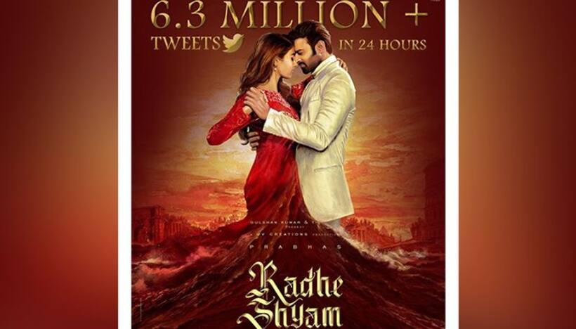 Breaking records: Prabhas' Radhe Shyam first look crosses over 6.3 Million tweets in just 24 hours