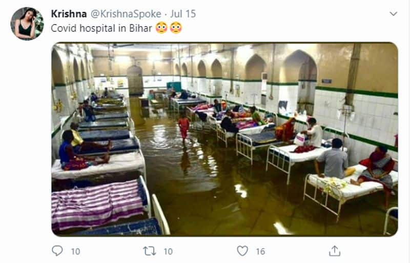 Is it waterlogged hospital from Bihar during covid 19 pandemic