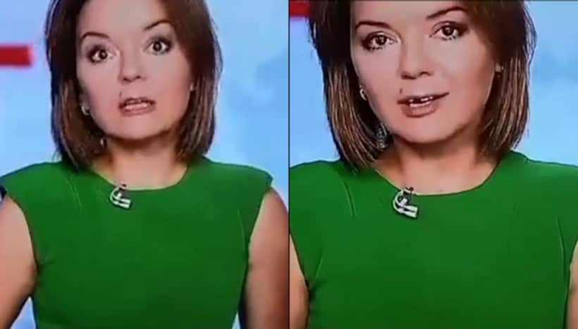 Watch: Journalist's front tooth falls out during live broadcast