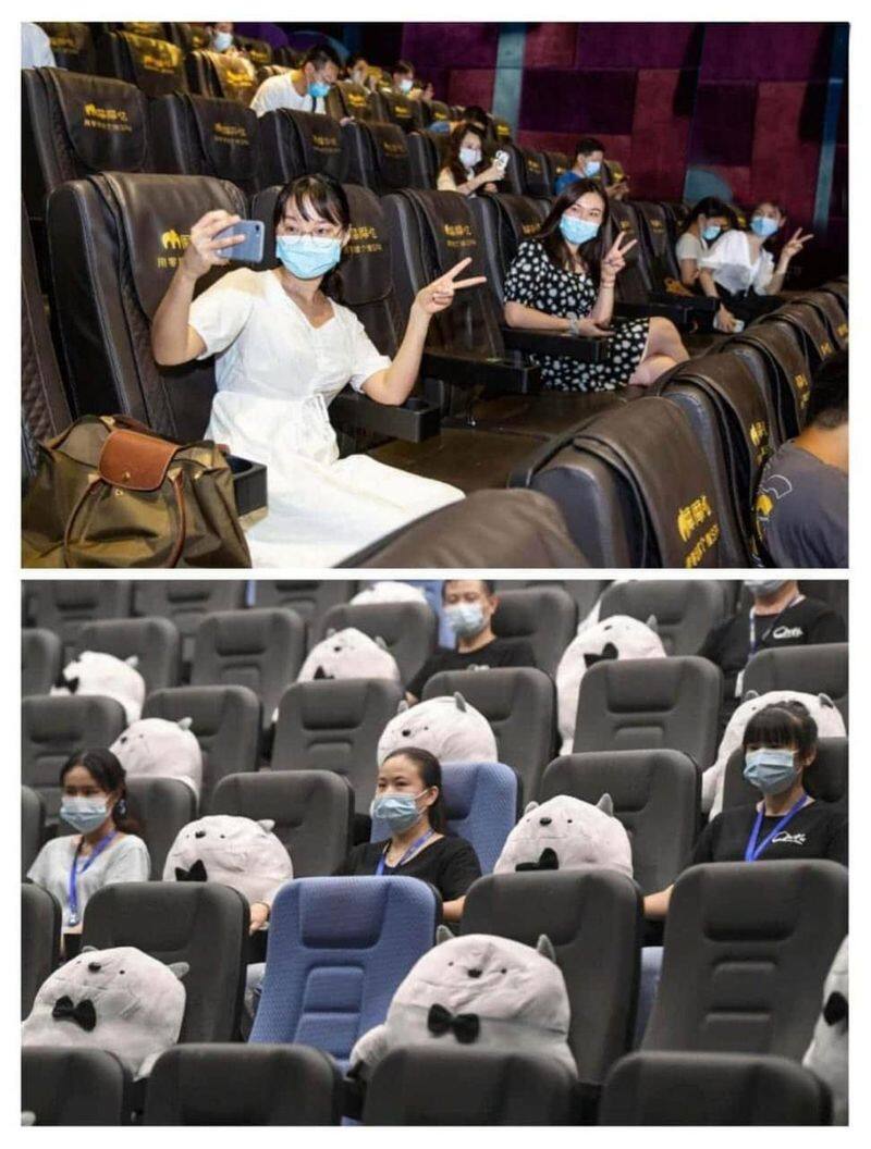 china people watch cinema in theater