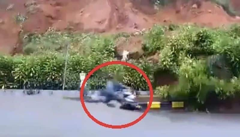 Man Incredible Escape From Landslide Caught On Camera