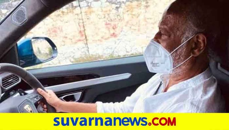 Super star rajinikanth spotted driving around in a Lamborghini Urus