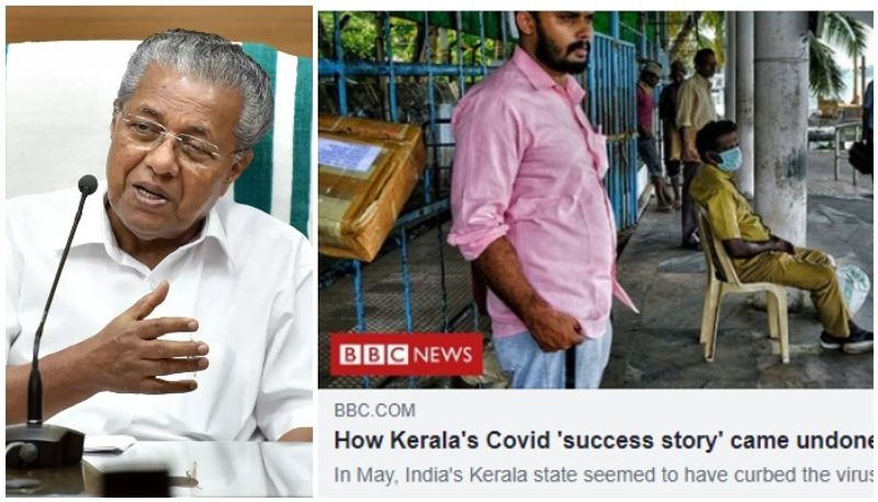 kerala cm pinarayi vijayan on BBC article on kerala covid