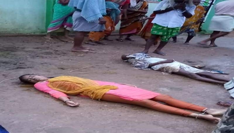 two people death with current shock in  jagitial