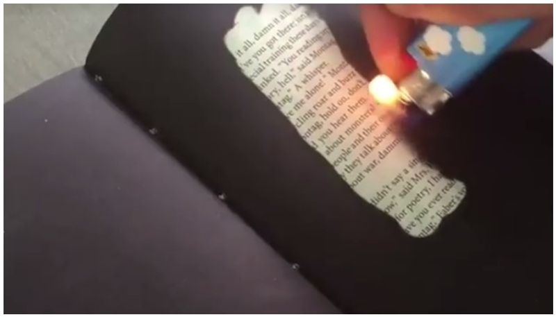 The heat sensitive book that can be read only after applying heat