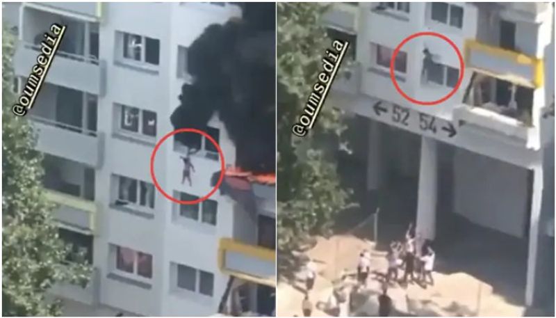 Brothers Jump 40 Feet From Burning Building, And Are Caught