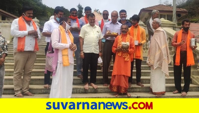 Kaveri theertha and soil sent to ayodhya from madikeri