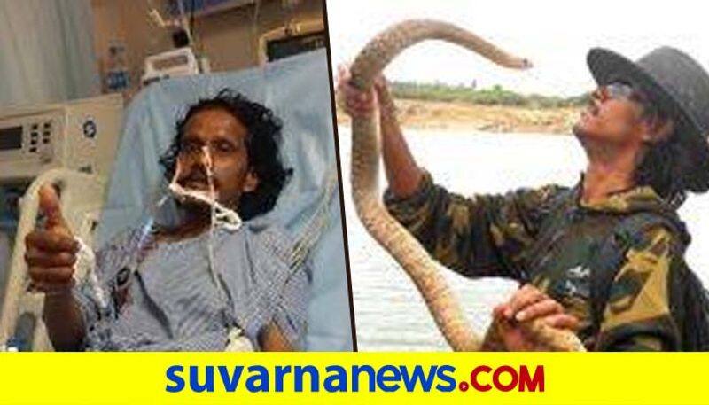 Bagalkot Daniel newton Starts His snake catching Work after discharged From hospital