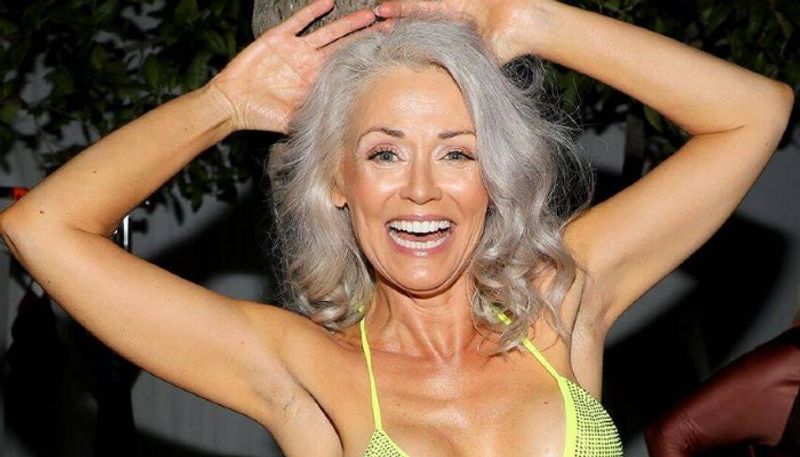 woman who turned swimsuit model in her age of 56