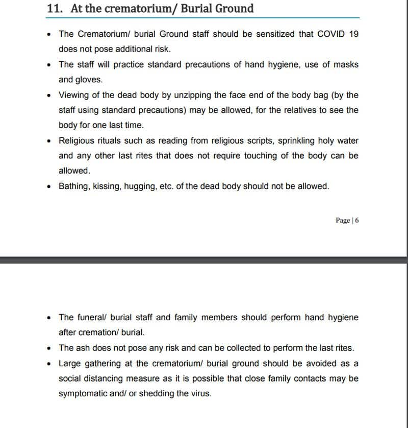 reality of claim that covid 19 spread through smoke from cremation