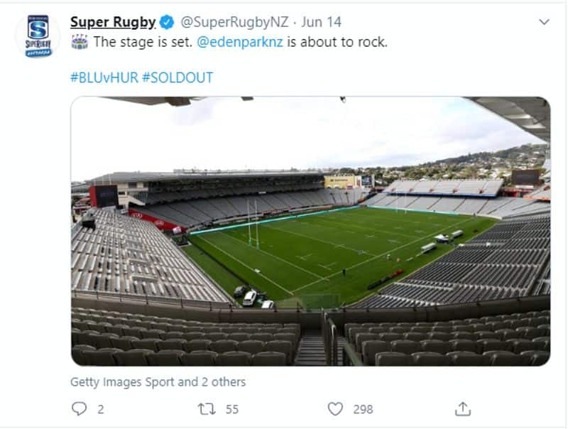 reality behind photo of New Zealand rugby crowd during Covid 19 Pandemic