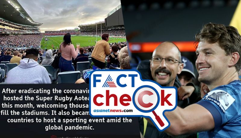 reality behind photo of New Zealand rugby crowd during Covid 19 Pandemic