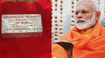 The first silver brick to be laid in the foundation for the Shri Ram temple in Ayodhya