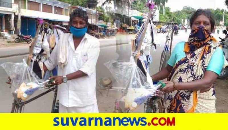 Old Age Couple Did Coronavirus Awareness in Gangavati in Koppal District