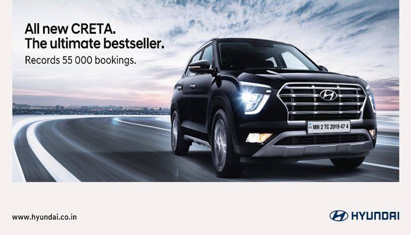 hyundai Creta  latest new version  received over 55,000 bookings in 4 months