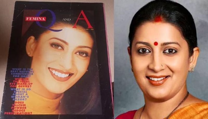 Smriti Irani shares a magazine cover from her modelling days