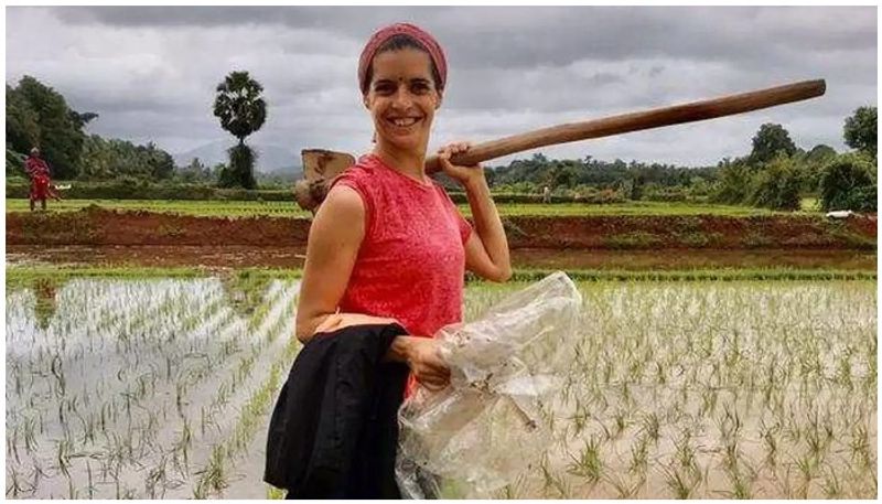 no flight to home spanish women enjoys country life of karnataka from march