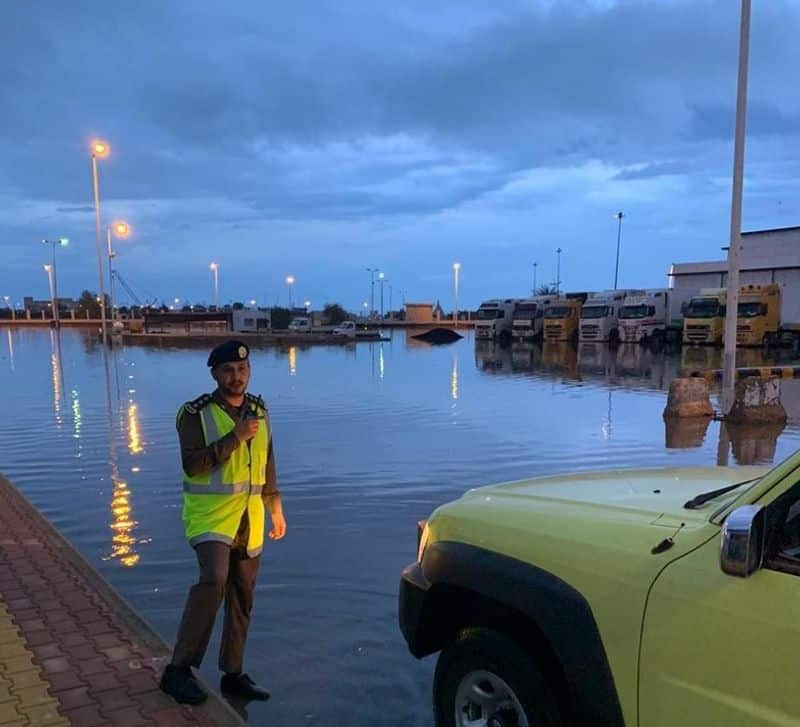 heavy rain in the Southern parts of saudi