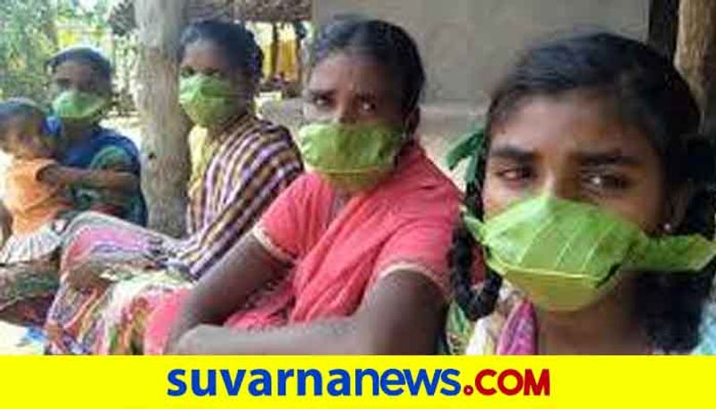 Covid 19 Masks made of leaves saved Tribals from virus Andhra and Telangana