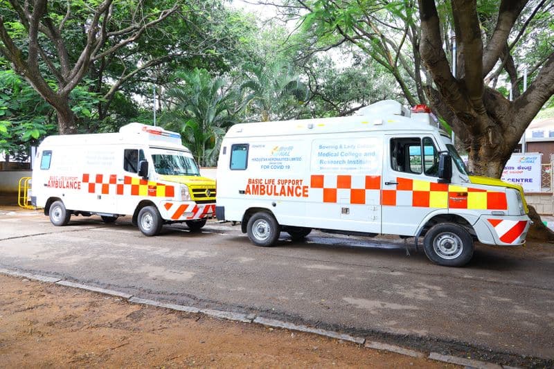 Coronavirus HAL donates ambulances to Karnataka government hospital