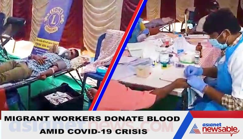 Coronavirus Migrant workers queue up to donate blood in Bengaluru