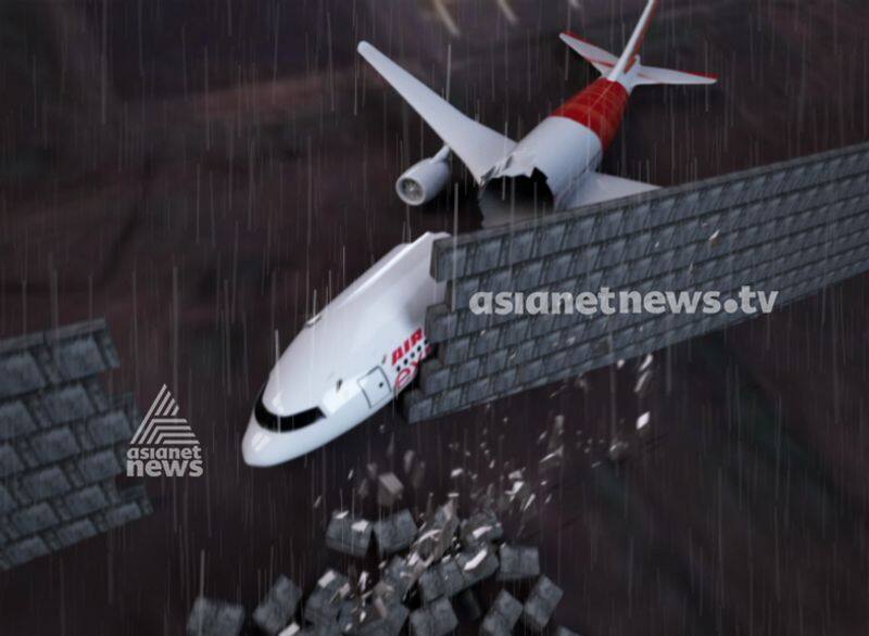 karipur flight accident how the accident happened graphical representation