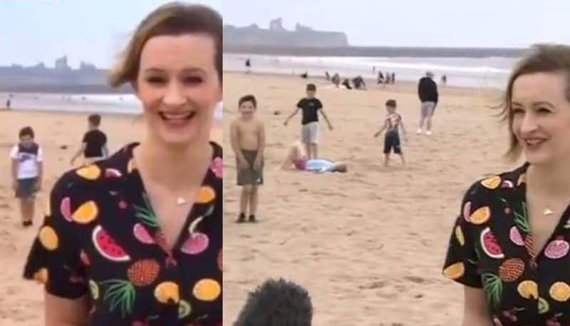 Little boy steals the show with his dance moves during live reporting