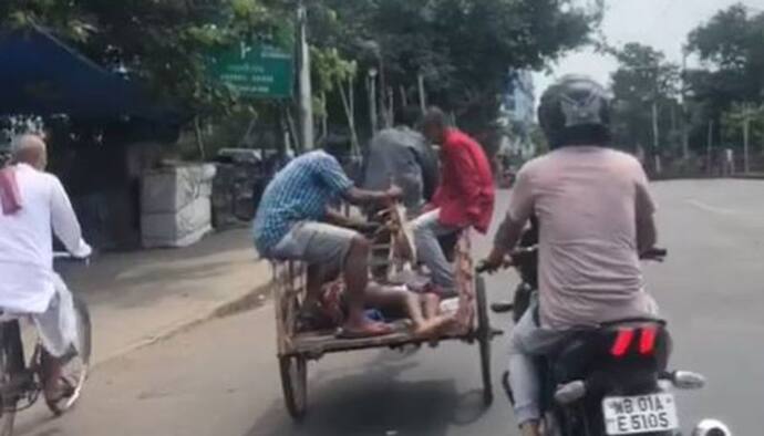 প্রতিশ্রুতিই সার,  অ্য়াম্বুল্য়ান্স না পেয়ে মালবোঝাই গাড়িতে যুবককে নিয়ে গেল পরিবার