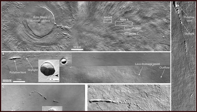 Lava tubes on Mars and the Moon host planetary bases for future space exploration