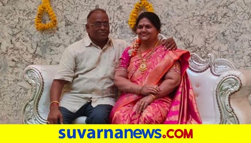 Koppal Industrialist  installed life size statue of his wife who died in car accident