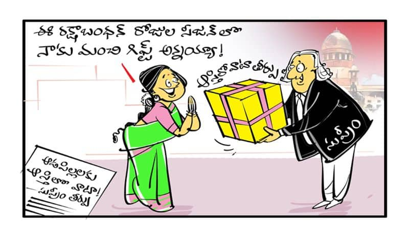 cartoon punch on Daughters have equal birthright to inherit property Supreme Judment