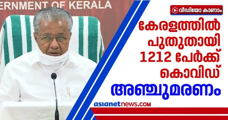 1212 new covid cases in kerala 1068 through contact