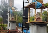 Karnataka SDPI flag hoisted atop Shankaracharyas idol