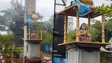 Karnataka SDPI flag hoisted atop Shankaracharyas idol