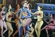 Muslim artist portrays Lord Krishna to be with women clad in bikinis. Isnt this blasphemy?