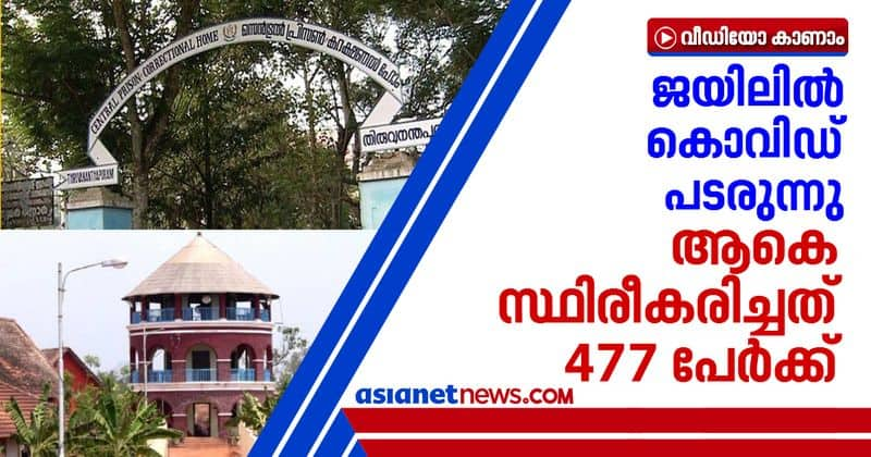 477 inmates of poojappura central jail confirmed covid in antigen test