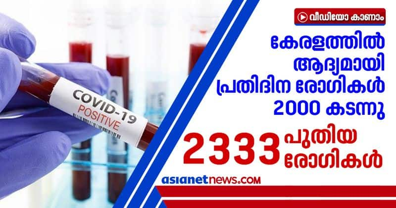 2333 new covid cases in kerala today crossed 2000 for the first time