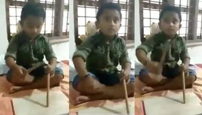 6 year old malappuram boy Abhishek Kichu s drumming skills viral video