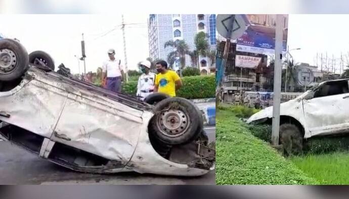 লকডাউনে ফাঁকা রাস্তা পেয়েই বেপরোয়া গতি, জোড়া দুর্ঘটনা শহরে