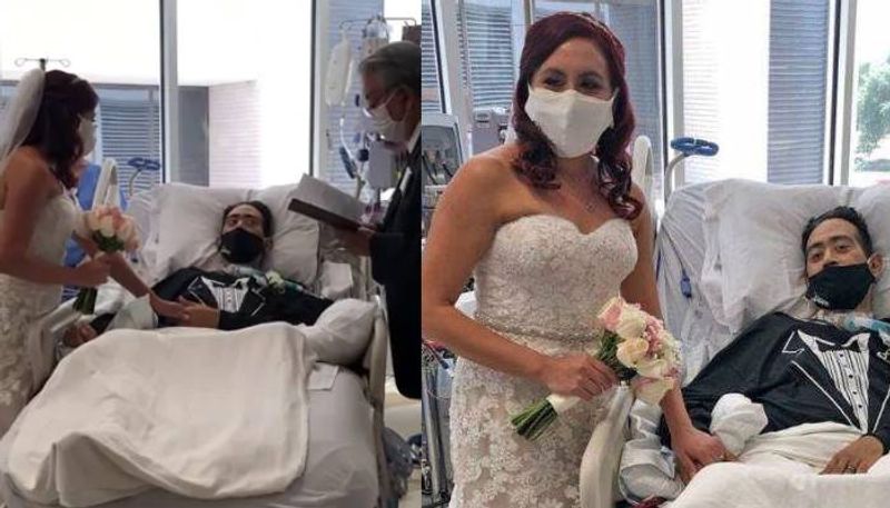 Man Gets Married From Hospital covid Bed video viral