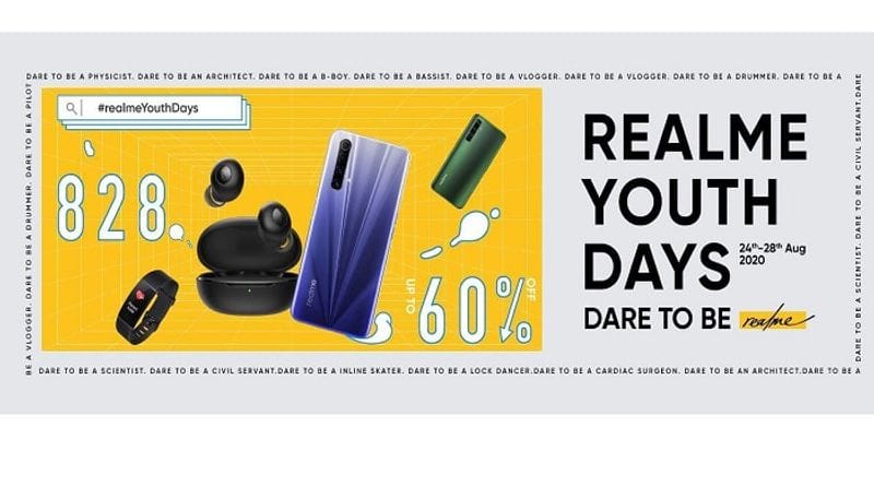 Realme announced its Realme Youth Days sale starting August 24