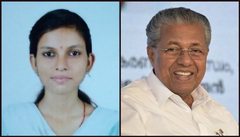 pinarayi vijayan congratulate payal kumari who got first rank on ba exam