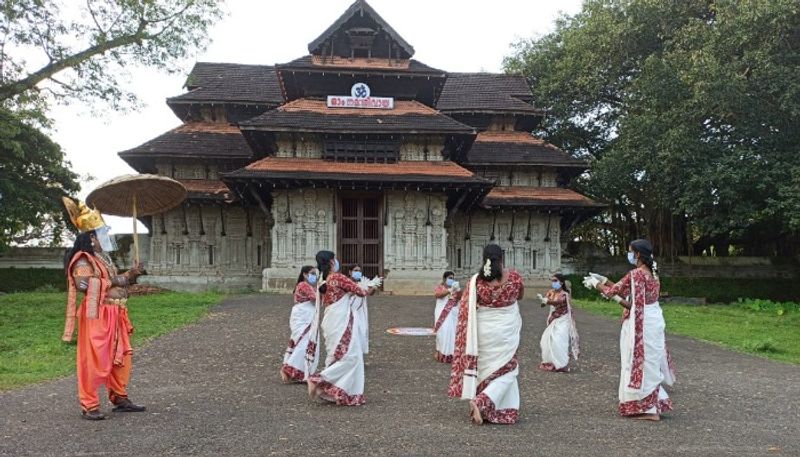 Health workers dance for covid awareness in onam days