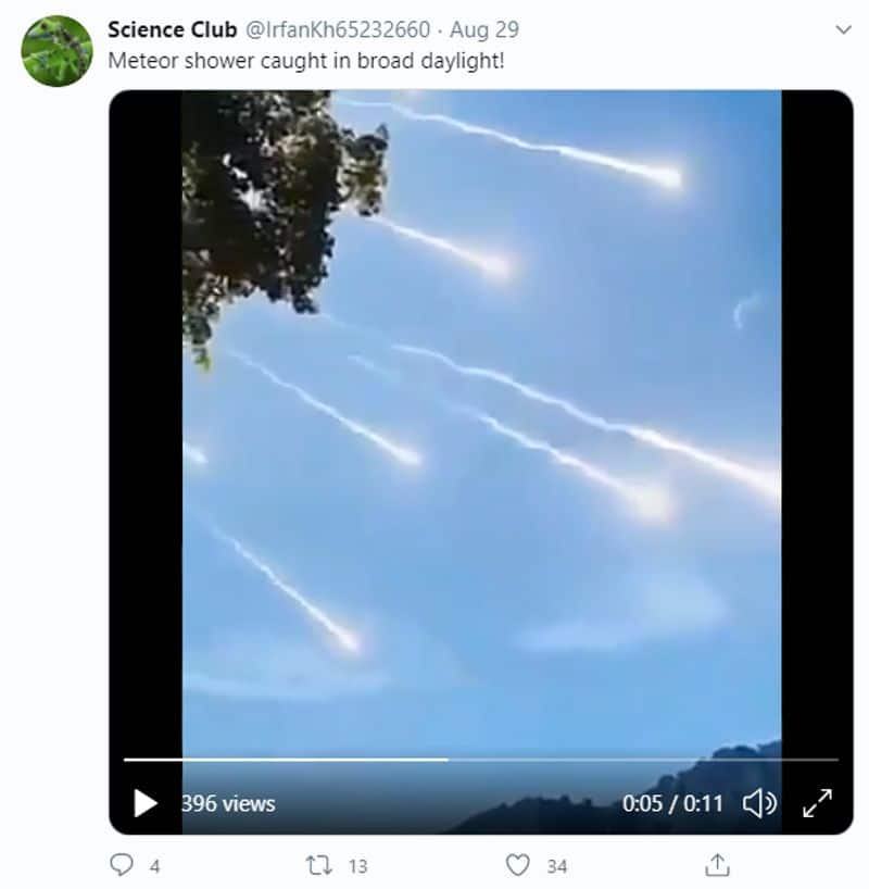 fact behind meteor shower captured in broad daylight