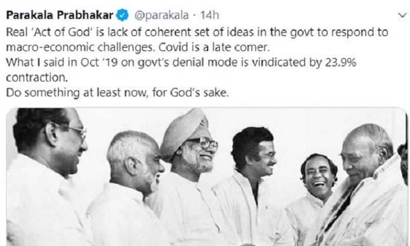 India GDP growth Rate: Finance Minister Nirmala Sitharaman's Husband Parakala Prabhakar Mocks At Her Act Of God Comment