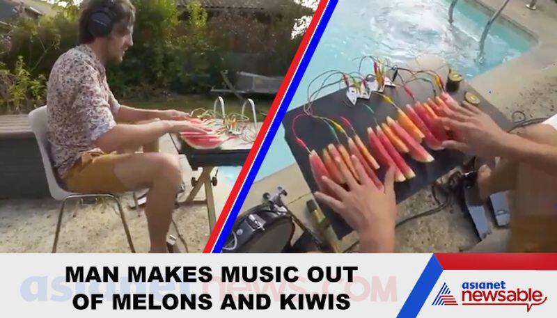 Man makes electronic music with melons and kiwis; video goes viral - gps