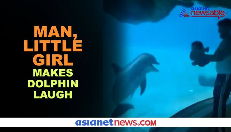 Man little girl make dolphin laugh; video goes viral - gps