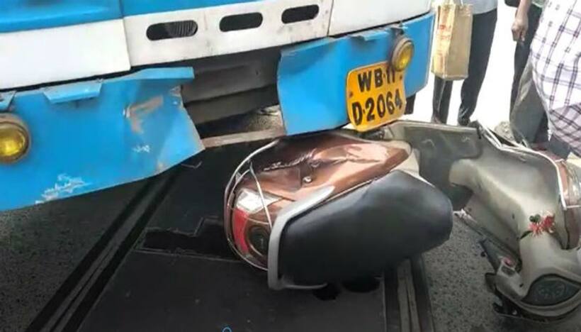 Kolkata: Biker critically injured after being hit by speeding government bus at Dalhousie intersection